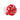 Close-up top-down view of the red mushroom-shaped Empire Glassworks PuffCo Pivot Glass Mouthpiece - Red Mushroom with white polka dots and a central breathing hole.