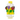 Close-up front view of the Empire Glassworks Puffco Pivot Glass Mouthpiece - Sunshine Garden showing yellow band with purple flowers and red ladybugs.