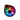 Top-down view of the Ooze Movez Wireless Speaker 510 Vape Battery showing a circular RGB LED ring glowing in green, blue, pink, and amber.