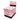 Angled front view of a pink display box of Blazy Susan Purize Activated Carbon Filter Tips - 10ct - Display Box showing rows of xtra slim pink packs.