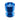 Front view of the Chacma 63mm Grinder with Ashtray, showcasing its sleek, cylindrical blue design against a plain white background.