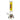 Center-front view of the DankStop Beaker Ice Bong with Glow in the Dark Snake and Skull Print showing a clear beaker base and tall yellow neck adorned with skull, rose, and snake graphics.