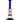 Straight front view of the DankStop Straight Tube Colored Glass Bong | Blue showing its tall blue neck, clear chamber with orange honeycomb graphic, and round blue base
