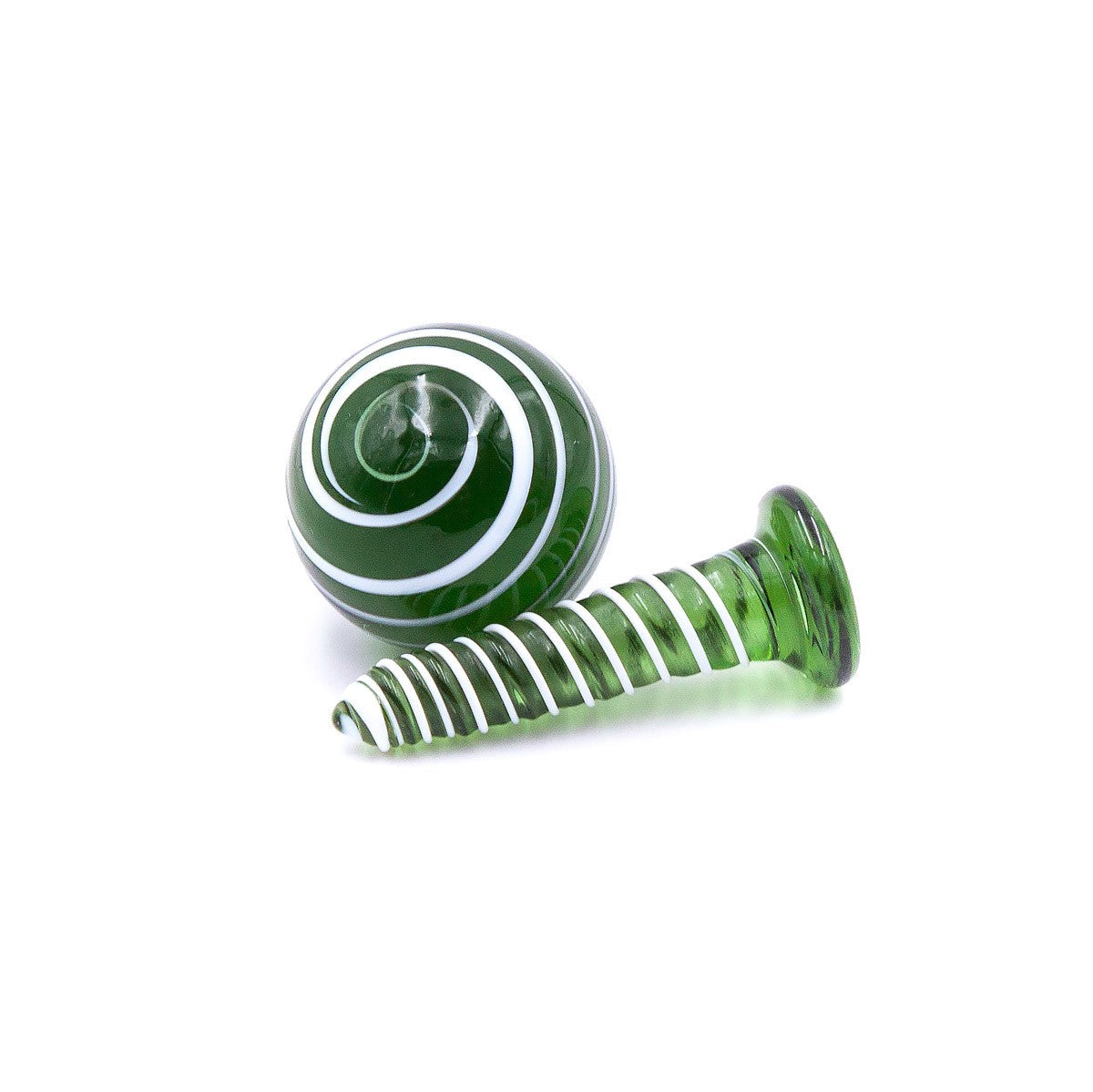 Glass Terp Screw and Marble Slurper Cap Set