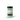 Center-frontal shot of a clear jar of Blazy Susan Green Cones Jar showing mint-green cones inside and a black lid on white background