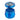Front view of the Baboon Crown 63mm Grinder, showcasing its metallic blue finish and multi-tiered grinding structure.