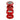 Front view of the Baboon Crown 63mm Grinder, showcasing its multi-tiered, metallic red design.