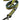 Close-up of a coiled HeadyPet Dankstop EBHP-LEASH-SKEB leash showing yellow houndstooth ribbon with bright yellow inner lining and metal clip.