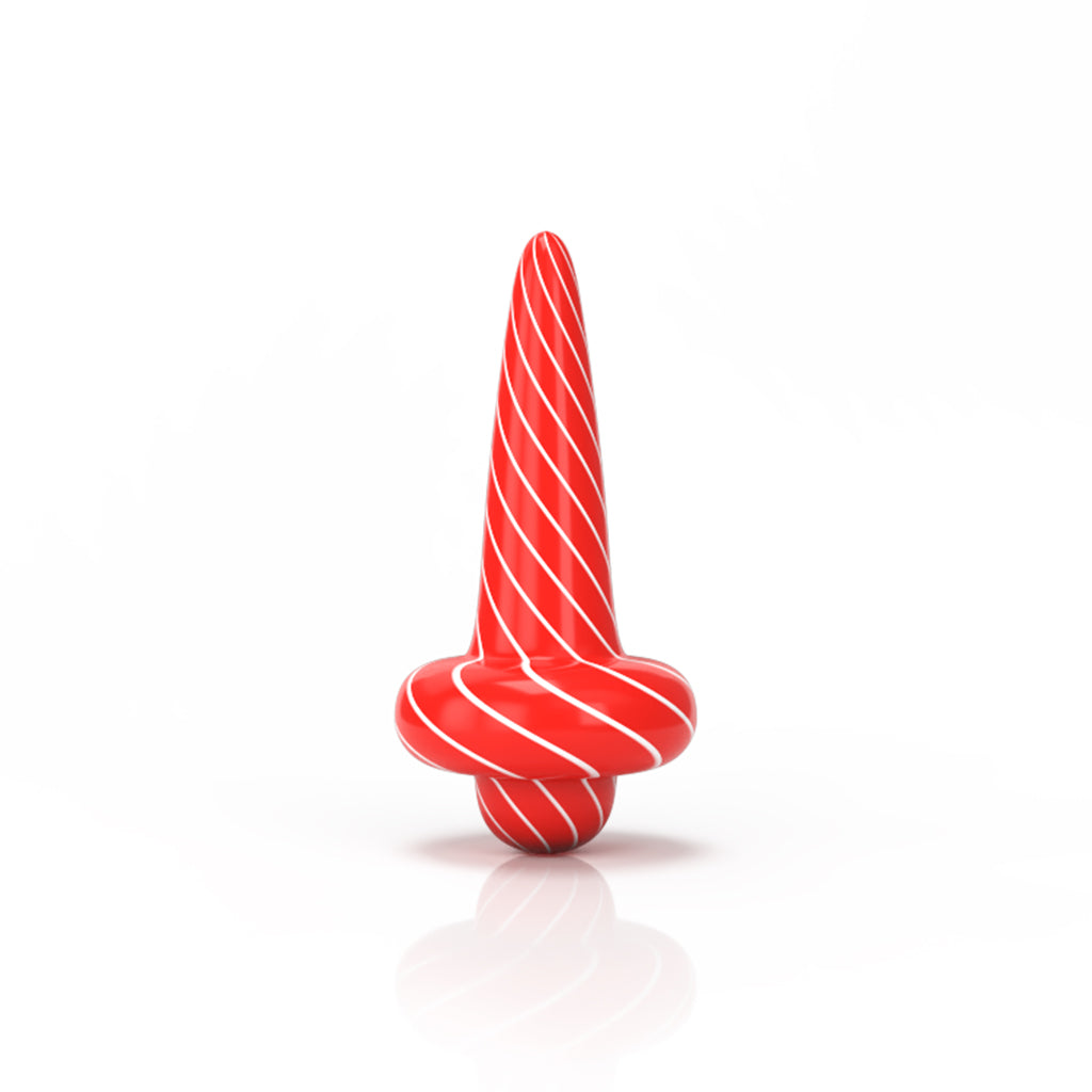 A studio shot of the Honey Directional Carb Cap, displaying its smooth, reflective surface against a plain white background.