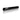 Angled close-up of the black RYOT Ceramic Maple Traveller Pipe lying on a reflective white surface, showing its hollow end and white logo.