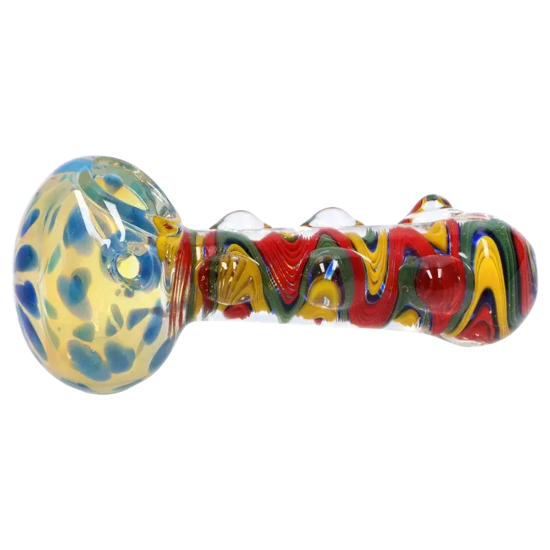 DankStop Bumpy Color Twist Fume Spoon Pipe