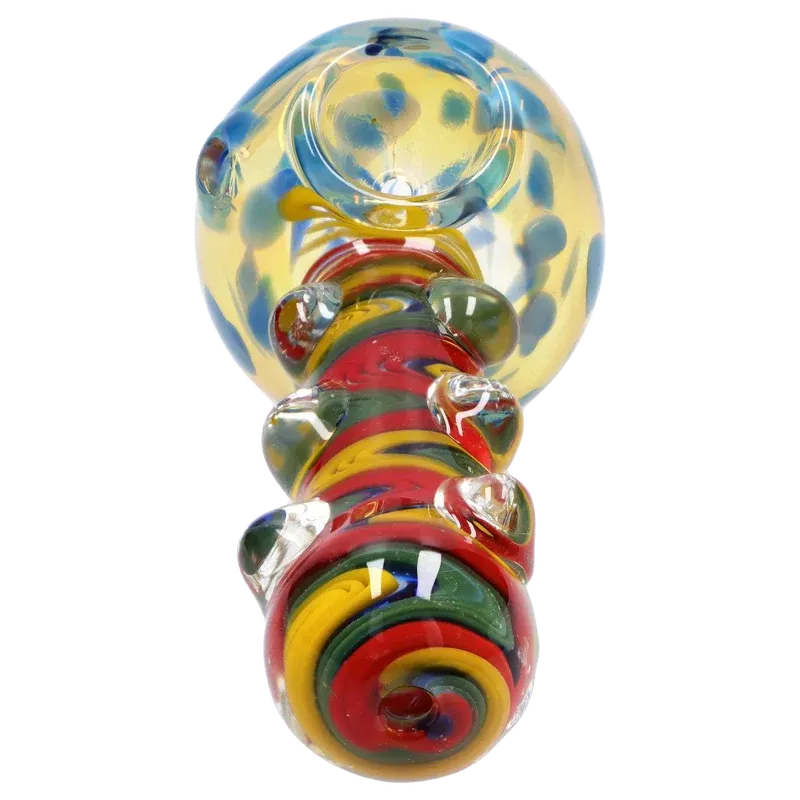 DankStop Bumpy Color Twist Fume Spoon Pipe