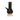Centered front view of the RYOT Ceramic Maple Traveller Pipe in matte black with a wooden top and base reflected on a white surface