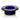 A close-up, angled view of the Twenties Collection Ashtray, showcasing its textured dark blue glass and reflective surface.