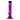 Front view of the 6-inch JM Plastics Mini Matching Straight Tube, a purple acrylic water pipe with a carb hole.