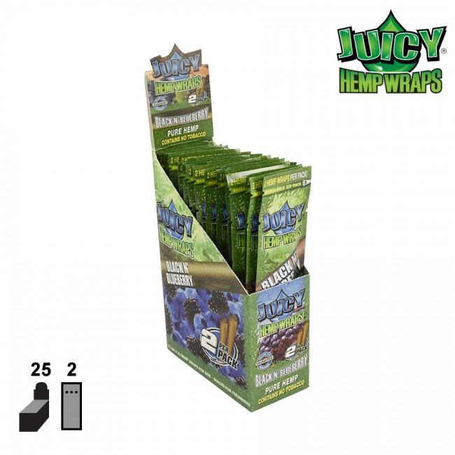Juicy Hemp Wraps Black and Blueberry Wild - 2pk