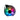 Top-down view of the Ooze Movez Wireless Speaker 510 Vape Battery showing its circular RGB LED ring glowing in rainbow colors against a glossy black shell