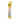 Tall front-facing shot of the packaged Ooze ConNectar by Stache - 510 Thread Dab Straw Vape Pen Attachment showing its yellow hex-pattern box and visible silver pen through a clear window