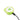 Angled close-up of the lime green Ooze Movez Wireless Speaker 510 Vape Battery resting on white background with a black charging cable plugged in.