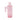 Front-facing view of the pink Milkyway Universe Ash Catcher showing its ribbed cylindrical body and side joint against a white background