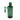 Front view of the Milkyway Universe Ash Catcher in translucent forest green glass with horizontal frosted bands and a left-side angled joint.