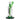 Front view of the Green Flower Phoenix Star 7 Inch Bubbler Rig showing a clear cylindrical body with green downstem, angled green mouthpiece and green base.