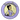 Top-down view of the round logo on the Blazy Susan 8" Silicone Tray Mat showing a retro waitress in lavender holding a tray with smoking accessories.