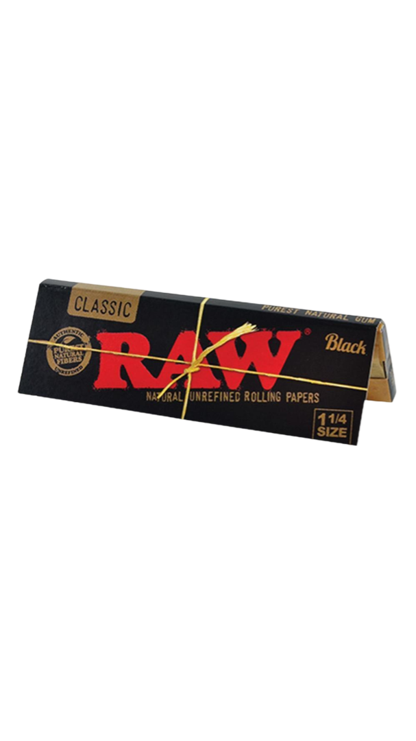 Black 1-1/4 Rolling Papers