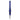 Straight vertical studio shot of a blue-and-black swirled Pulsar RIP Silicone Dab Straw showing its textured silicone body and exposed metal tip against a white background