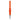 Straight-on view of an orange Pulsar RIP Silicone Dab Straw centered on a white background, showing its textured silicone shaft and metal tip.