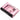 Angled top-down view of the pink, cloud-patterned Blazy Susan Blazy Smoker's Kit in its windowed box showing a tray, grinder and glass piece.