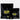 Front-facing shot of four glossy black pouches with a yellow logo reading "Stash Sack," centered as the DankStop Stash Sack Baggie display.