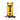 Front-on view of the Honeybee Herb Whirl Striped Nectar Collector showing a striped glass handle on yellow branded backing with a metal tip.