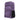 Side view of the Traveler Smell Proof Backpack, a purple bag with multiple zippered compartments against a plain white backdrop.
