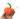 A hand holds the orange Silicone Pumpkin Hand Pipe, with a green stem detail visible against a neutral background.