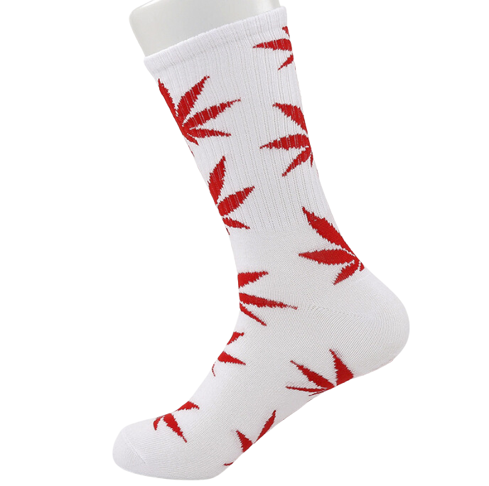 Cannabis Leaf Cotton Crew Socks