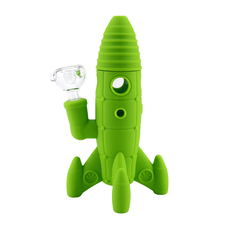 Rocket Ship Silicone & Glass Mini Bong