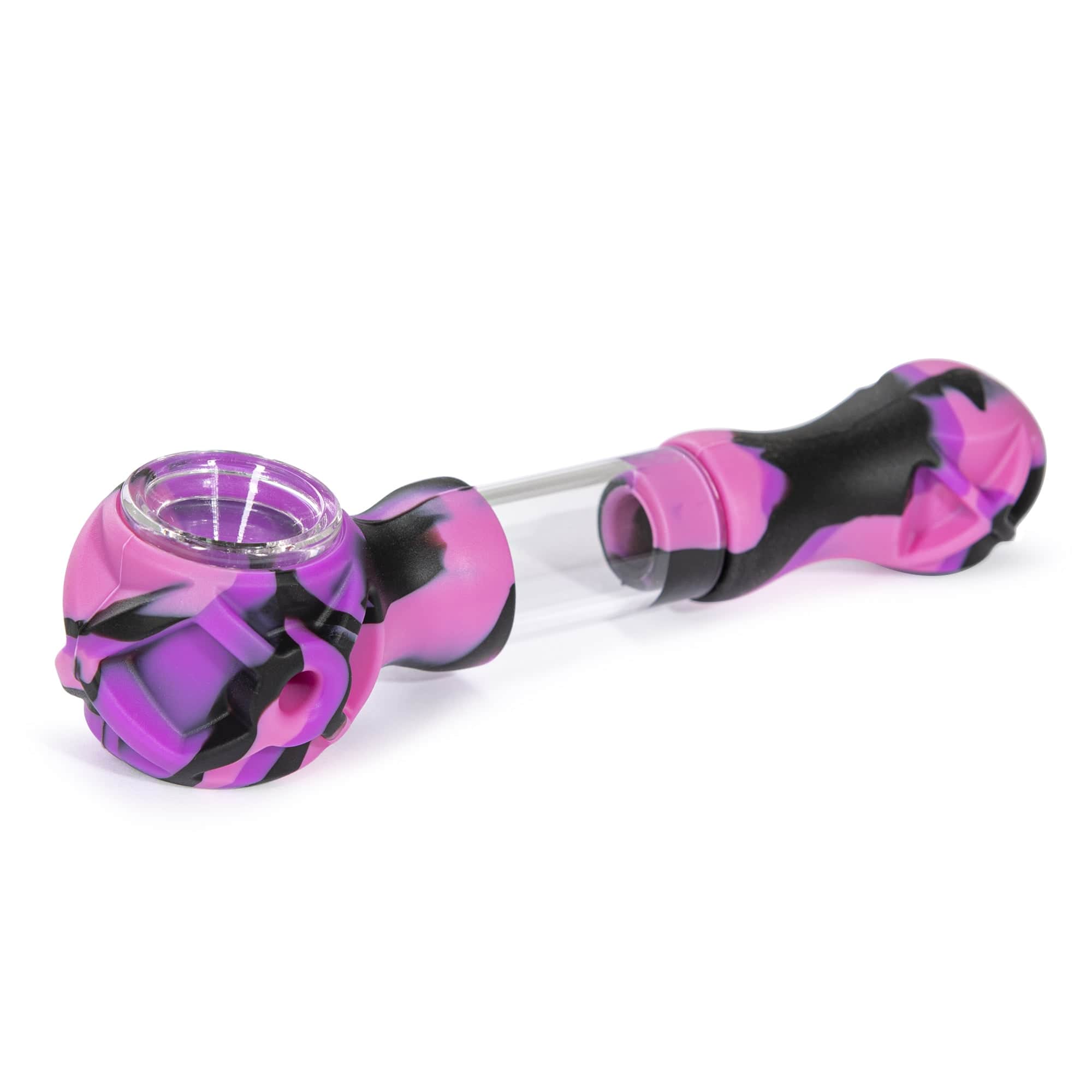 Hybrid Silicone and Glass Spoon with Translucent Chamber