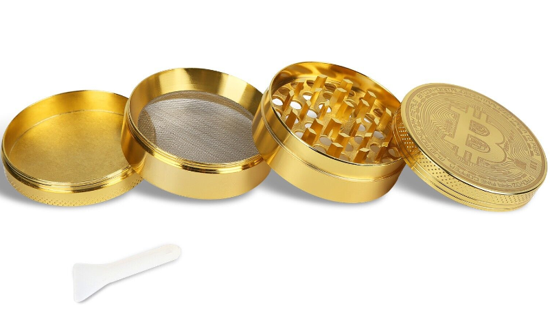 Cloud 8 Zinc Bitcoin 4-Piece Grinder
