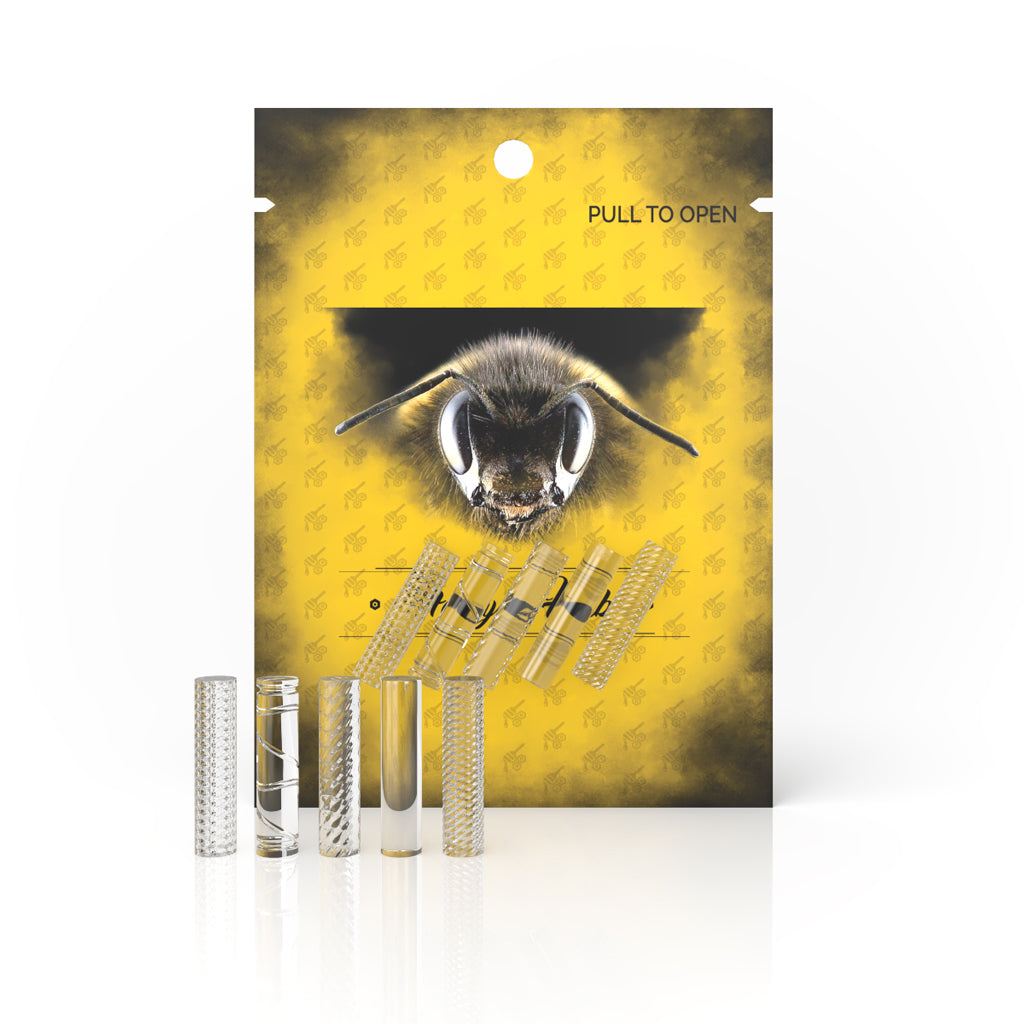Honeybee Herb Etched Quartz Pillars