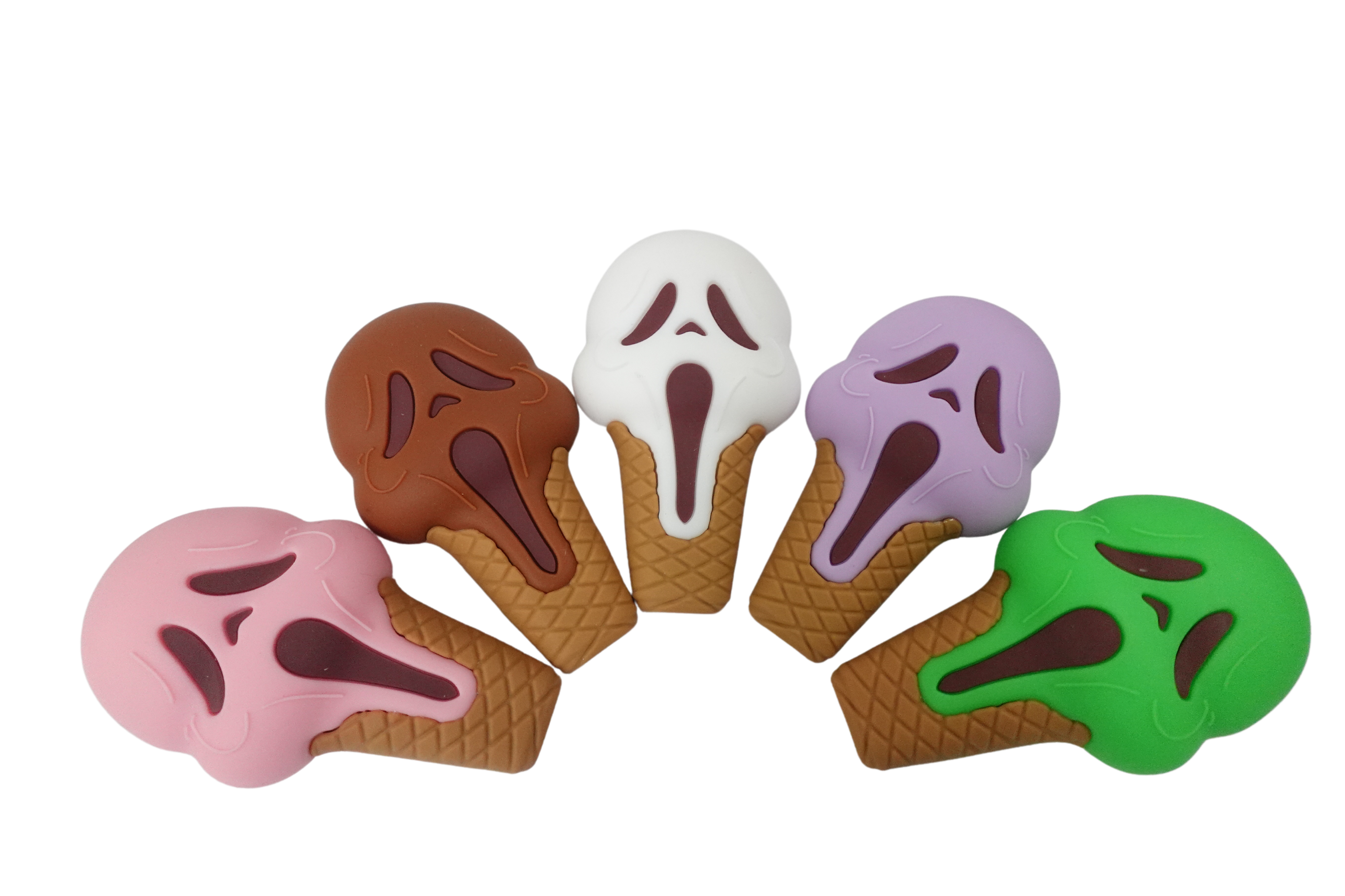 Ghost Face Ice Cream Silicone Hand Pipe