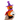 A slightly angled view of the Silicone Jack O'Lantern Witch Mini Bong, resembling a pumpkin with a witch hat, held against a neutral background.