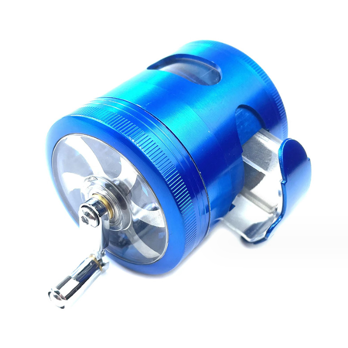 Hand Crank 4-Piece Grinder with Chamber Window