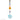 Top-down view of the "Ooze Movez Wireless Speaker 510 Vape Battery" showing a patterned lanyard, orange reel, and a dangling turquoise circular speaker.