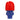 Front view of the Touchdown Smoking Box, a red and blue device with a rounded top and a minimalist design.