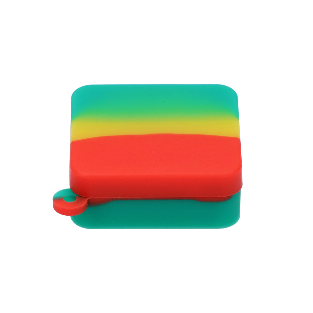 Silicone Square Keychain Container