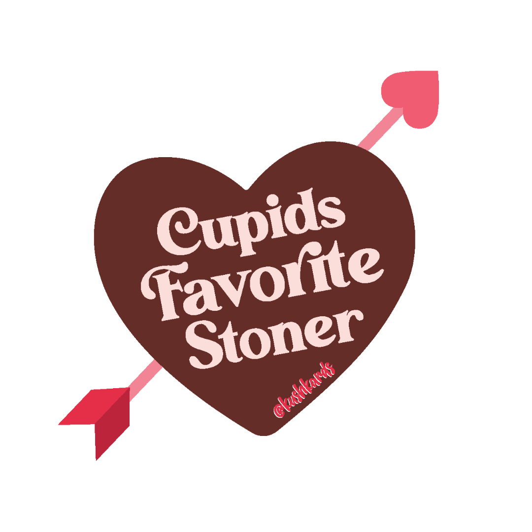 Cupid's Favorite Stoner Kush Sticker