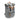 A slightly angled front view of The Drifter - Smell Proof Rolltop Backpack, showcasing its gray canvas exterior and rolltop design.