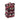 Front view of The Drifter - Smell Proof Rolltop Backpack, featuring a patterned red and black rolltop design with leather details.