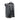 Front view of The Drifter - Smell Proof Rolltop Backpack, showing a black rolltop design with multiple straps and buckles.